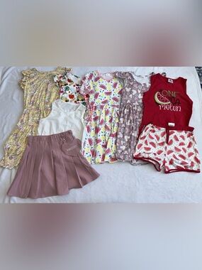 Girls Size 5XL Large Ruffle Girl Shein BCBG Dress Outfit Lot 8 Pieces Skirt